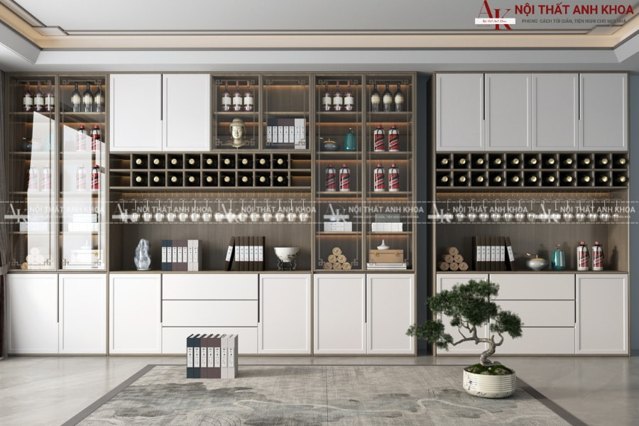 Biến phòng ăn thành góc "Chill" với tủ rượu gỗ MDF Biến phòng ăn thành góc "Chill" với tủ rượu gỗ MDF