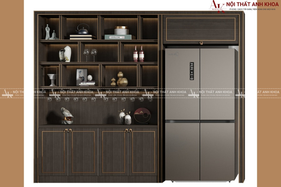 Tủ rượu bếp gỗ MDF - Gọn gàng mà sang Tủ rượu bếp gỗ MDF - Gọn gàng mà sang