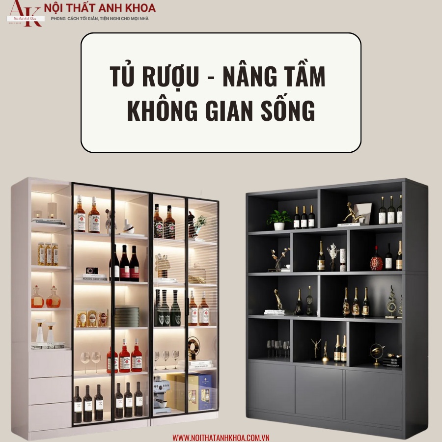 Tủ rượu nâng tầm không gian sống nhà bạn Tủ rượu nâng tầm không gian sống nhà bạn