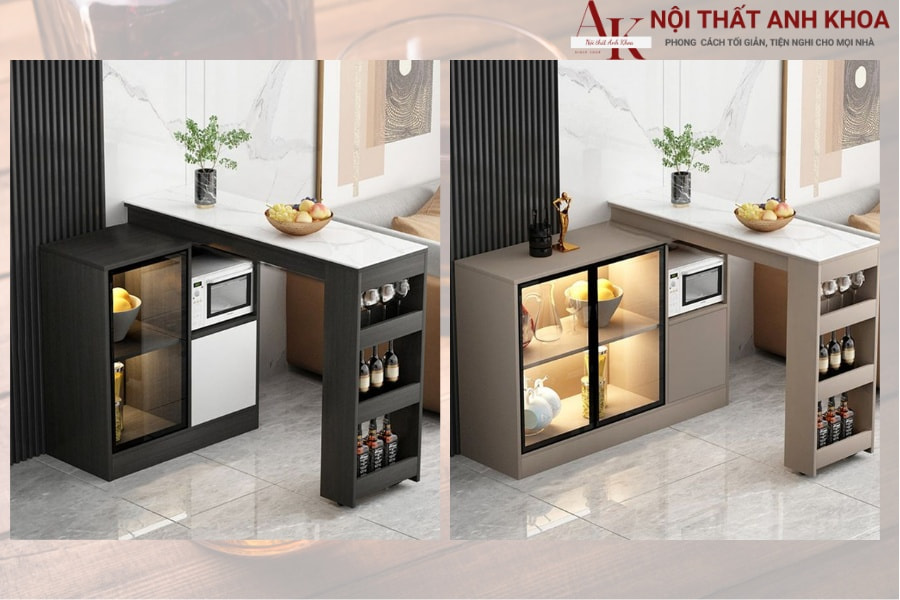 Tủ rượu quầy bar mini Tủ rượu quầy bar mini