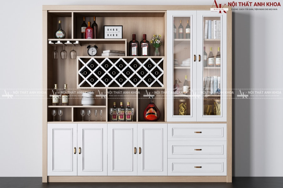 Mẫu tủ rượu phòng ăn tối ưu diện tích cho chung cư Mẫu tủ rượu phòng ăn tối ưu diện tích cho chung cư