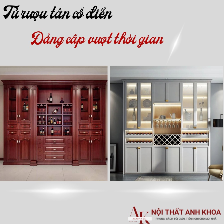 Tủ rượu tân cổ điển đẳng cấp vượt thời gian Tủ rượu tân cổ điển đẳng cấp vượt thời gian