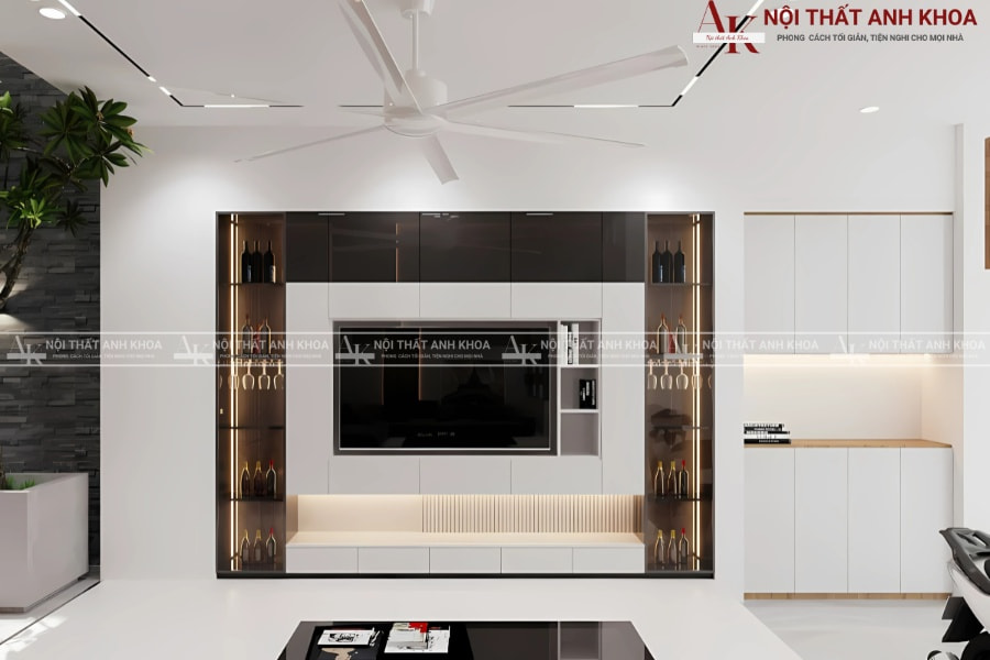 Tủ rượu kệ tivi 2 trong 1 - Cứu cánh cho căn hộ diện tích Tủ rượu kệ tivi 2 trong 1 - Cứu cánh cho căn hộ diện tích