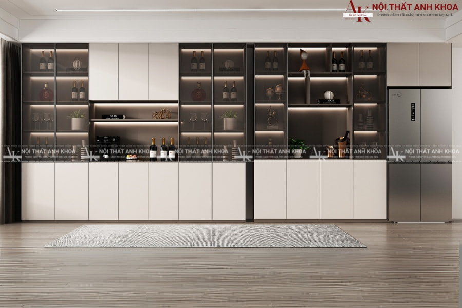 Tủ rượu bếp: Sự kết hợp đỉnh cao giữa tiện ích và thẩm mỹ Tủ rượu bếp: Sự kết hợp đỉnh cao giữa tiện ích và thẩm mỹ