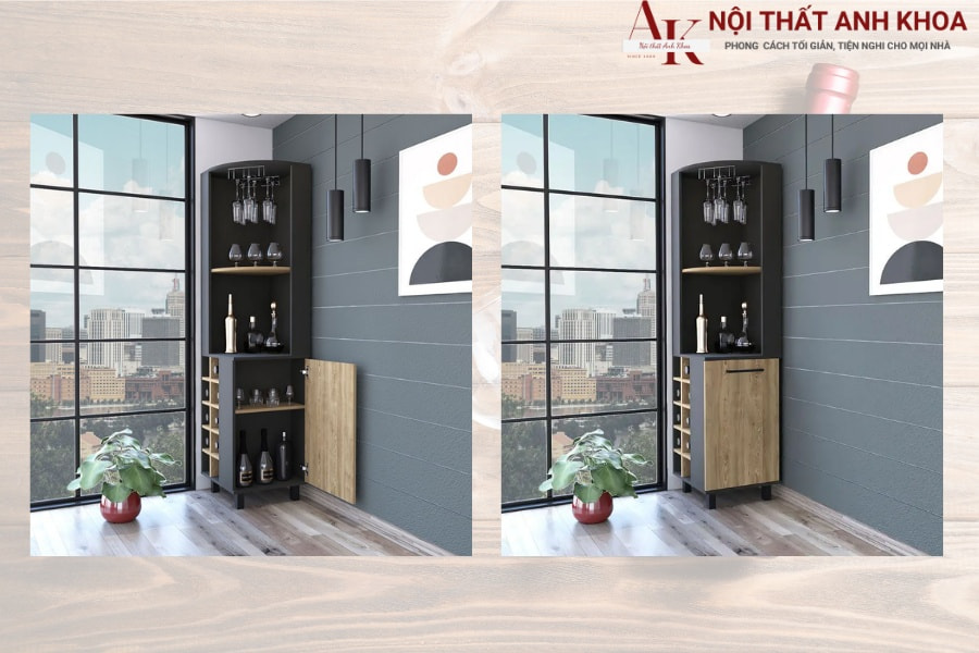 Tủ rượu tối ưu hóa không gian một cách thông minh và hiệu quả Tủ rượu tối ưu hóa không gian một cách thông minh và hiệu quả