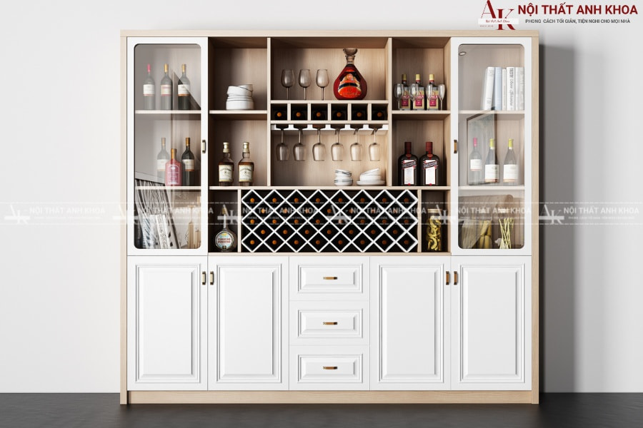 Mẫu tủ rượu phòng ăn đẹp mê mẩn 2025 Mẫu tủ rượu phòng ăn đẹp mê mẩn 2025