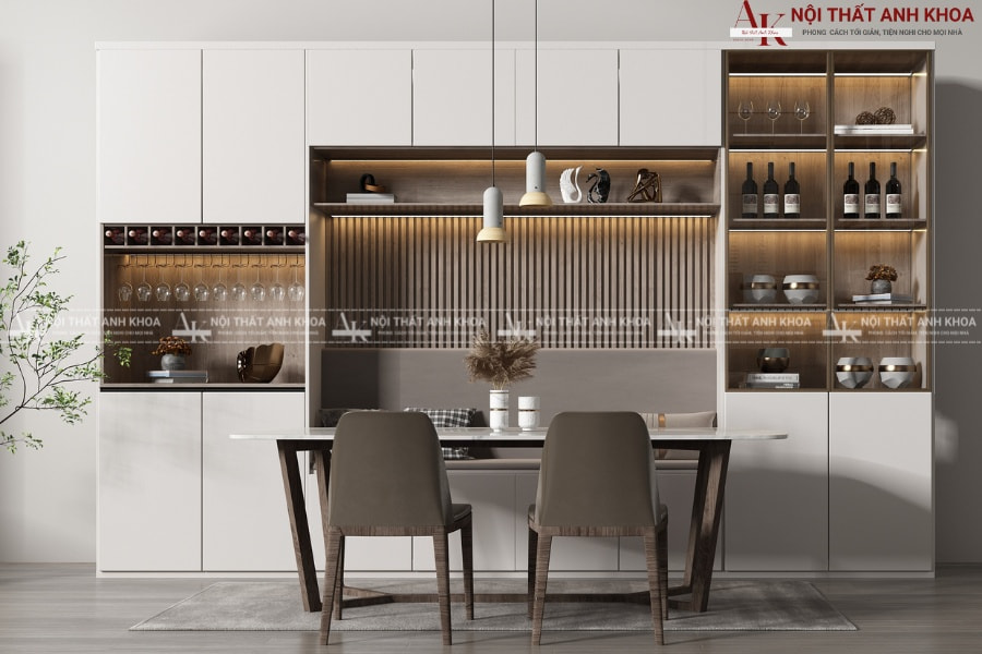 Tủ rượu trang trí không chỉ để chứa rượu Tủ rượu trang trí không chỉ để chứa rượu