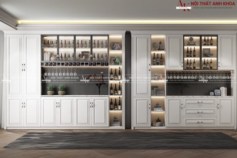Nâng tầm không gian với tủ rượu cao cấp thiết kế độc đáo Nâng tầm không gian với tủ rượu cao cấp thiết kế độc đáo