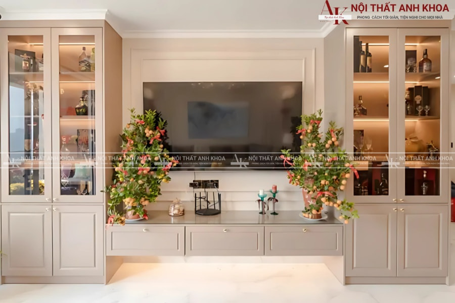 Tủ rượu kèm kệ tivi - Mảnh ghép hoàn hảo cho phòng khách hiện đại Tủ rượu kèm kệ tivi - Mảnh ghép hoàn hảo cho phòng khách hiện đại
