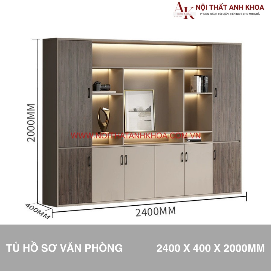 Tủ tài liệu phòng giám đốc được làm từ gỗ MDF Tủ tài liệu phòng giám đốc được làm từ gỗ MDF