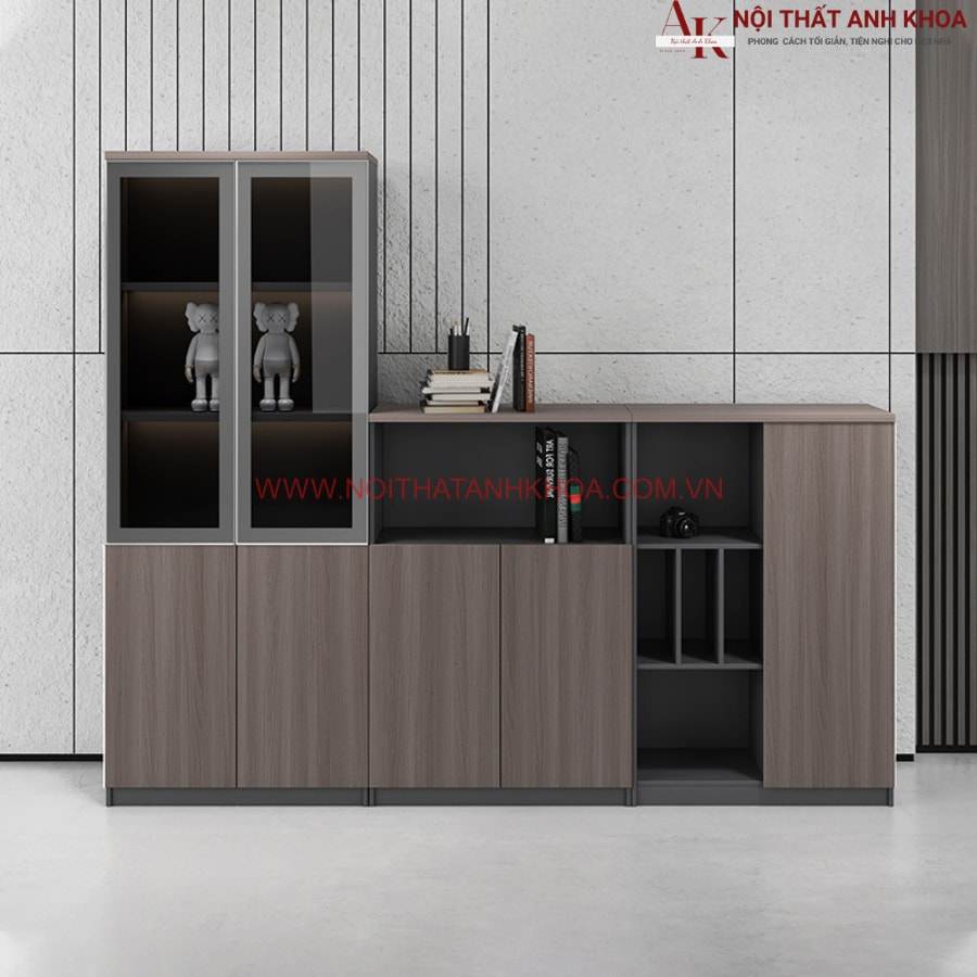Tủ tài liệu văn phòng gỗ MDF phối màu hiện đại, tinh tế Tủ tài liệu văn phòng gỗ MDF phối màu hiện đại, tinh tế