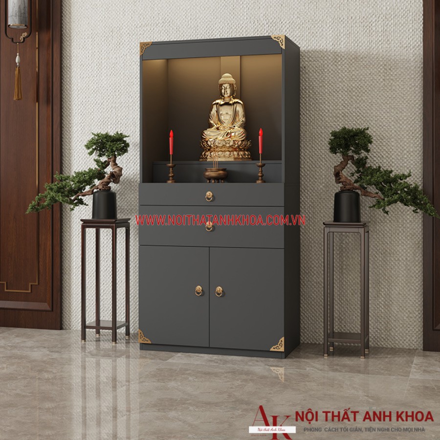 Tủ thờ phật gỗ công nghiệp MDF cứng cáp Tủ thờ phật gỗ công nghiệp MDF cứng cáp