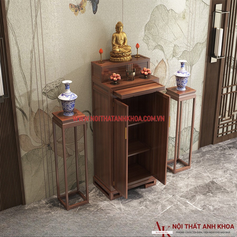 Tủ thờ phật quan âm gỗ công nghiệp MDF cứng cáp, bền bỉ Tủ thờ phật quan âm gỗ công nghiệp MDF cứng cáp, bền bỉ