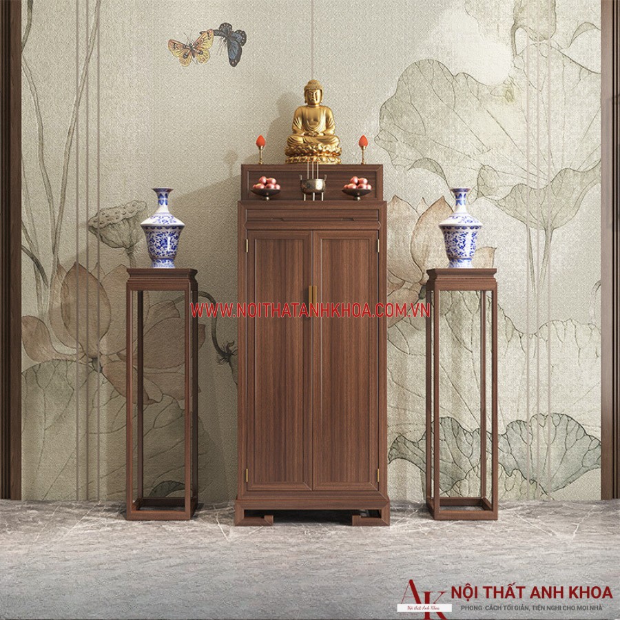 Tủ thờ phật quan âm gỗ công nghiệp màu vân gỗ Tủ thờ phật quan âm gỗ công nghiệp màu vân gỗ