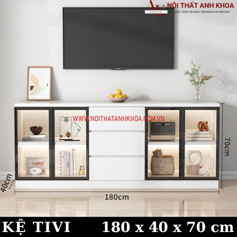 Tủ tivi phòng khách hiện đại gỗ MDF kết hợp cánh kính đẹp hiện đại Tủ tivi phòng khách hiện đại gỗ MDF kết hợp cánh kính đẹp hiện đại