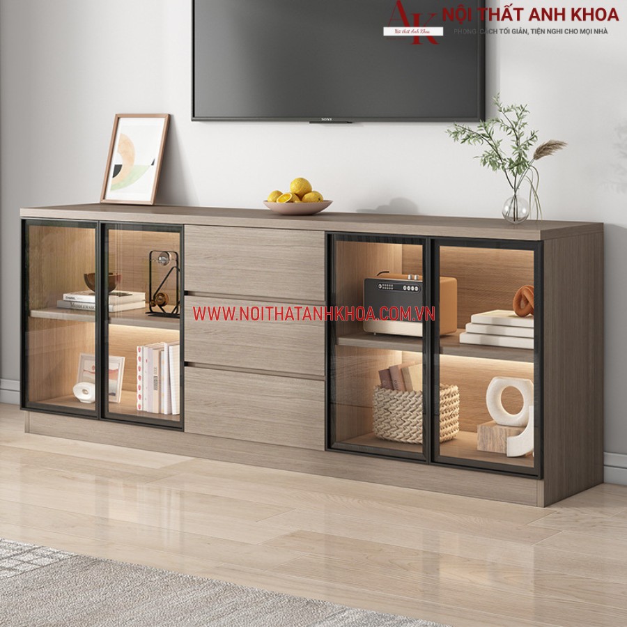Tủ tivi phòng khách hiện đại gỗ MDF kết hợp cánh kính đẹp hiện đại Tủ tivi phòng khách hiện đại gỗ MDF kết hợp cánh kính đẹp hiện đại