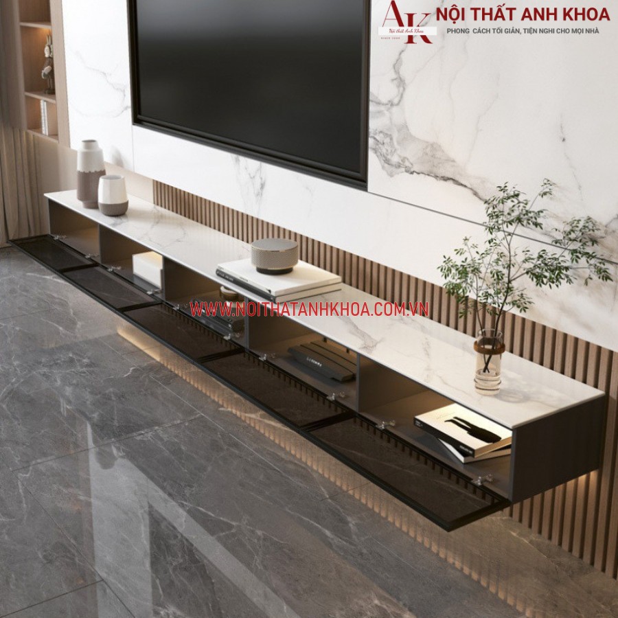 Tủ tivi treo tường gỗ công nghiệp kết hợp cánh kính hiện đại Tủ tivi treo tường gỗ công nghiệp kết hợp cánh kính hiện đại