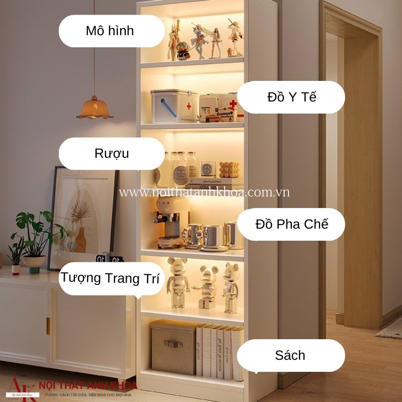 Tủ Trang Trí Gỗ Công Nghiệp Có Led Đẹp Tủ Trang Trí Gỗ Công Nghiệp Có Led Đẹp