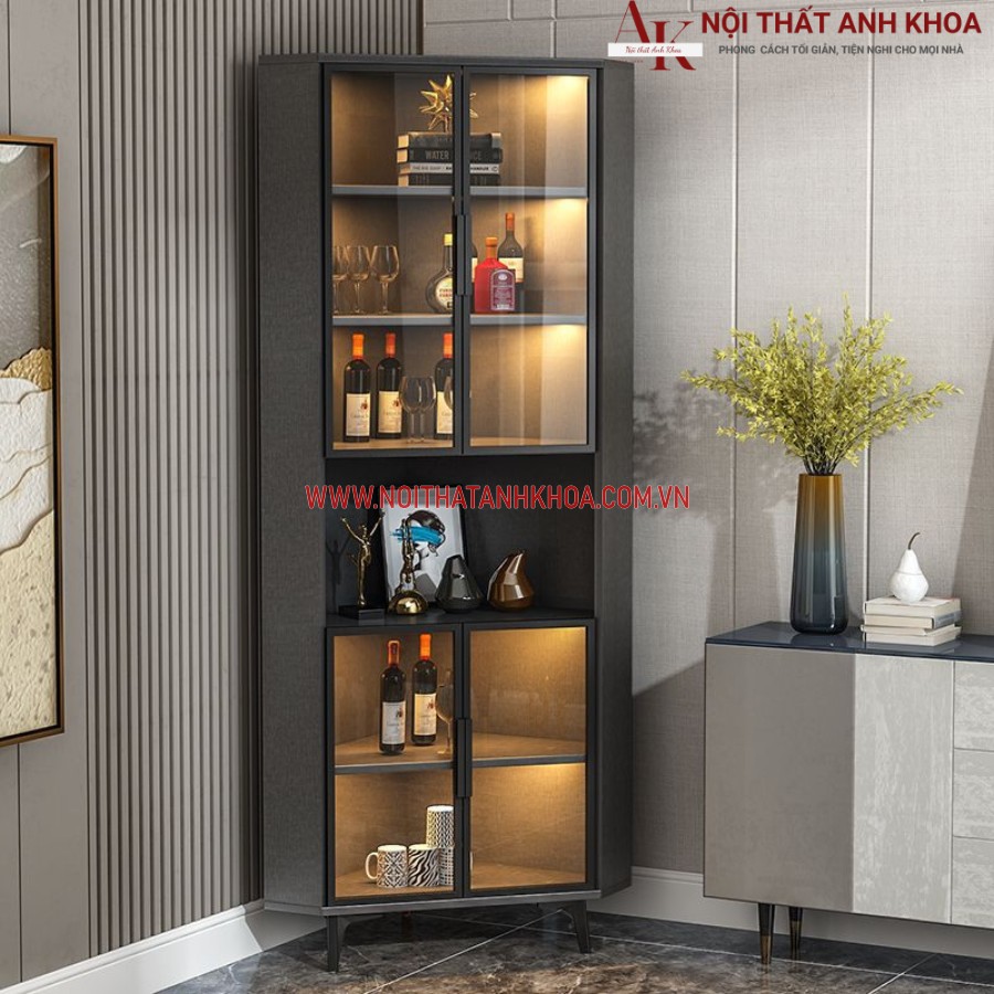 Tủ trang trí góc tường gỗ công nghiệp cao cấp Tủ trang trí góc tường gỗ công nghiệp cao cấp