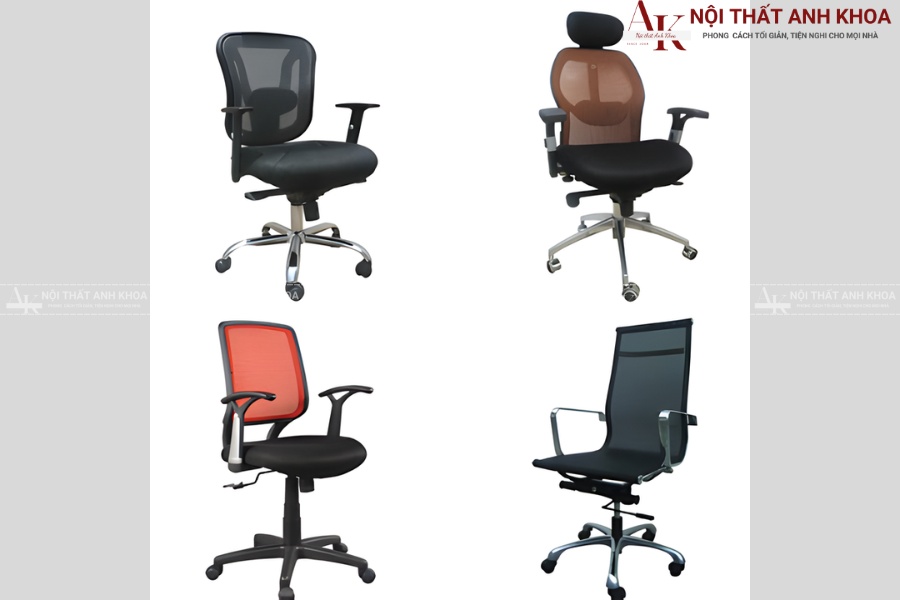 Mẫu ghế văn phòng lưới có tựa đầu - Giải pháp giảm đau cổ vai gáy Mẫu ghế văn phòng lưới có tựa đầu - Giải pháp giảm đau cổ vai gáy