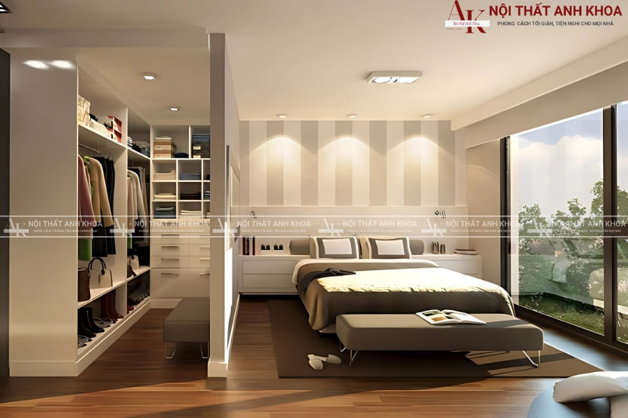 Thiết kế vách ngăn phòng ngủ tiện nghi Thiết kế vách ngăn phòng ngủ tiện nghi