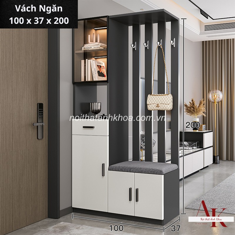 Vách Ngăn Gỗ Công Nghiệp Phủ Melamine Màu Xám Phối Trắng Hiện Đại Vách Ngăn Gỗ Công Nghiệp Phủ Melamine Màu Xám Phối Trắng Hiện Đại