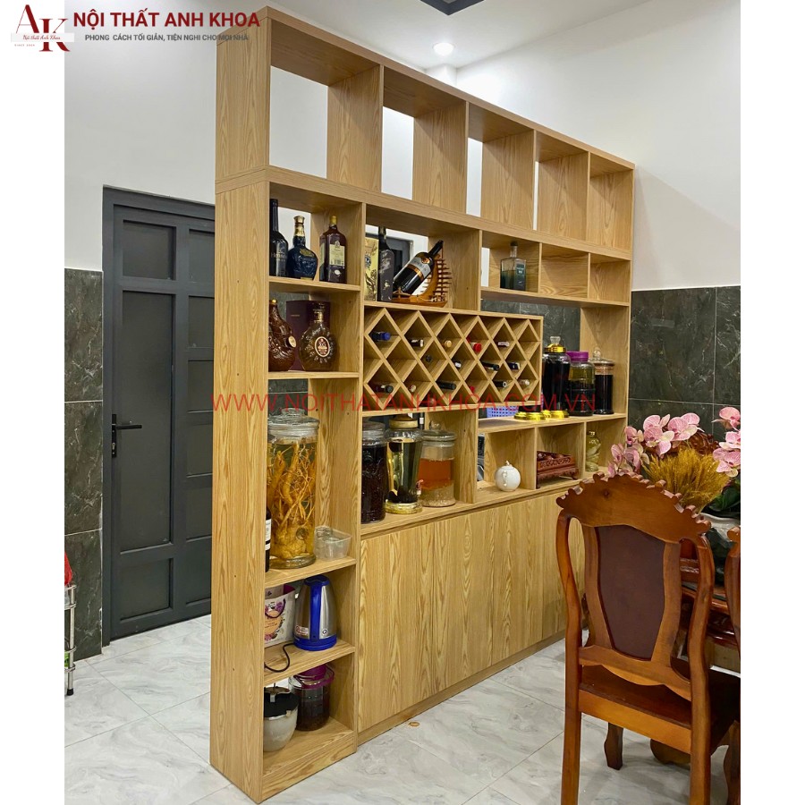 Vách ngăn gỗ MDF thiết kế hiện đại gam màu vàng vân gỗ Vách ngăn gỗ MDF thiết kế hiện đại gam màu vàng vân gỗ