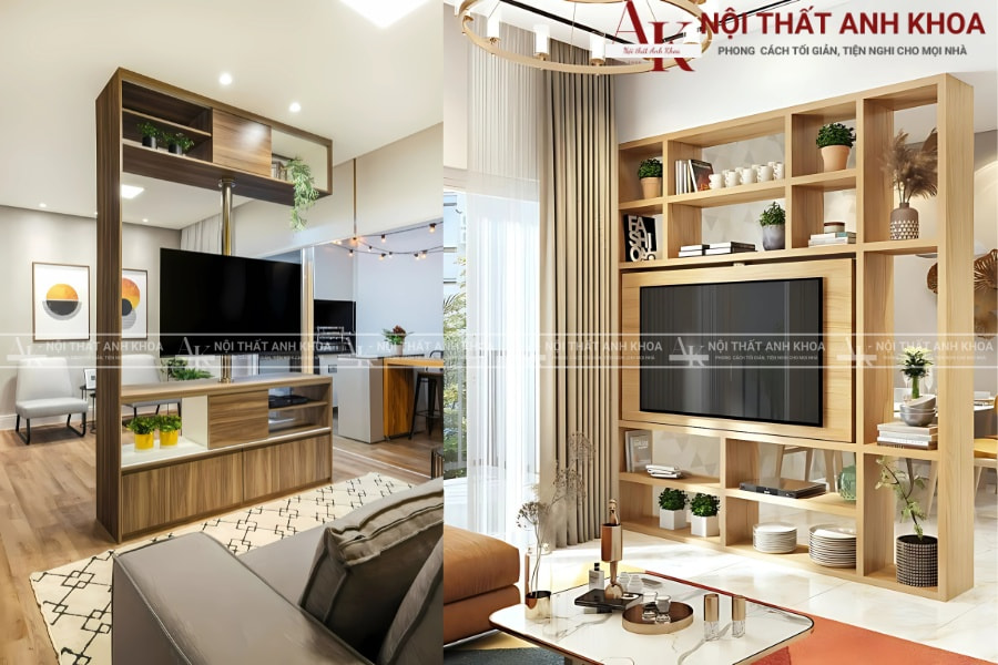 Mẫu vách ngăn gỗ công nghiệp - Hiện đại, tinh tế Mẫu vách ngăn gỗ công nghiệp - Hiện đại, tinh tế