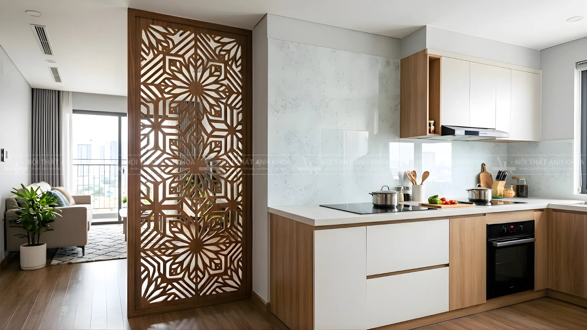 Vách ngăn CNC kết hợp tấm chống khói dầu hiện đại Vách ngăn CNC kết hợp tấm chống khói dầu hiện đại