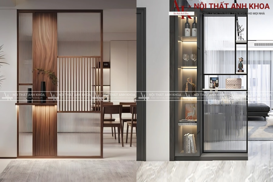 Vách ngăn kính cường lực - Hiện đại, sang trọng Vách ngăn kính cường lực - Hiện đại, sang trọng
