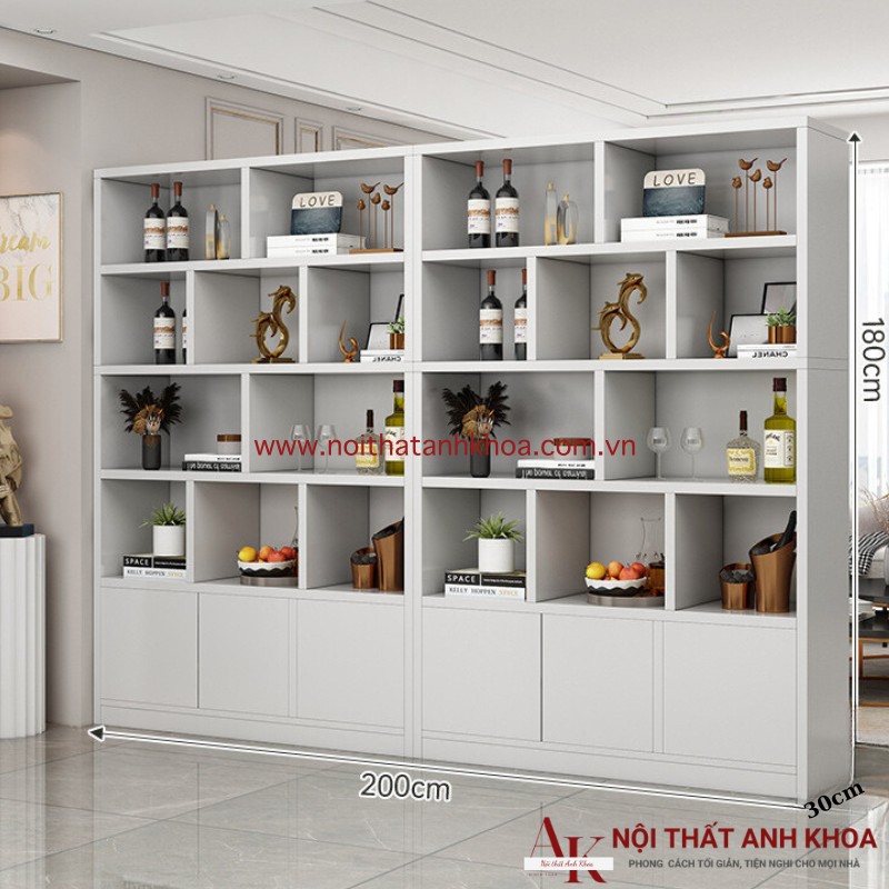 Vách Ngăn MDF Kết Hợp Kệ Tủ Trang Trí Gỗ Công Nghiệp Vách Ngăn MDF Kết Hợp Kệ Tủ Trang Trí Gỗ Công Nghiệp