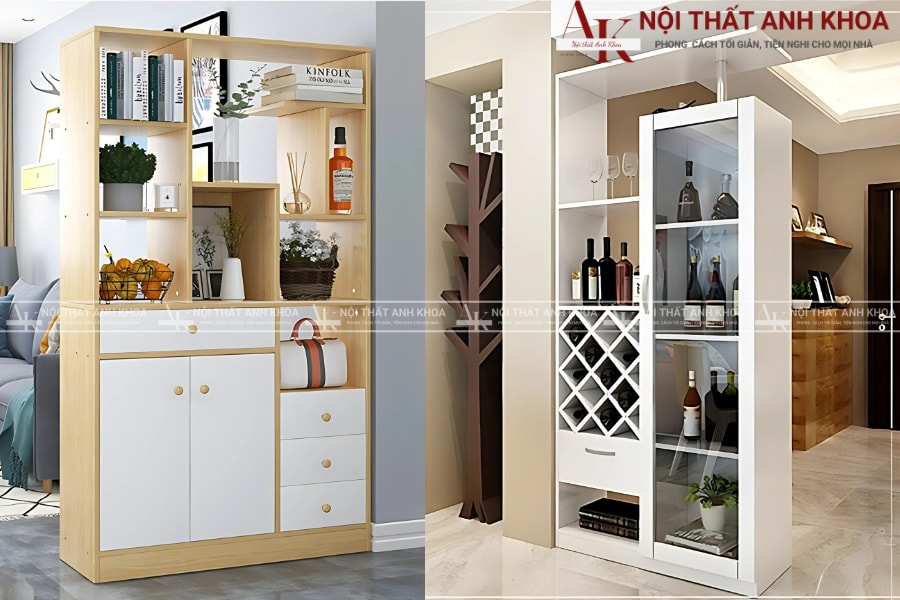 Vách ngăn kết hợp kệ trang trí - Đẹp, tiện lợi Vách ngăn kết hợp kệ trang trí - Đẹp, tiện lợi