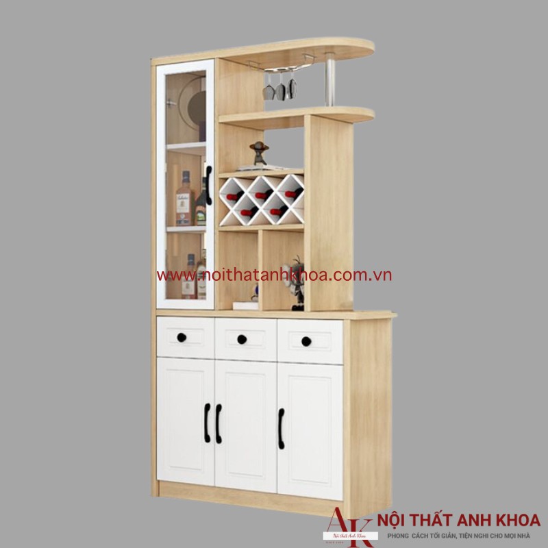 Vách Ngăn Phòng Khách Kết Hợp Tủ Rượu Gỗ MDF Vách Ngăn Phòng Khách Kết Hợp Tủ Rượu Gỗ MDF