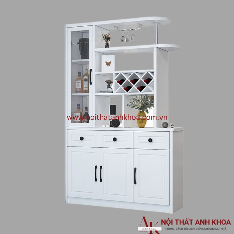 Vách Ngăn Phòng Khách Kết Hợp Tủ Rượu Gỗ MDF Vách Ngăn Phòng Khách Kết Hợp Tủ Rượu Gỗ MDF