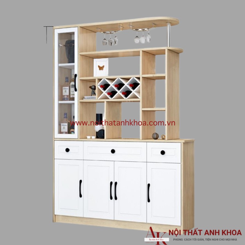 Vách Ngăn Phòng Khách Kết Hợp Tủ Rượu Gỗ MDF Vách Ngăn Phòng Khách Kết Hợp Tủ Rượu Gỗ MDF