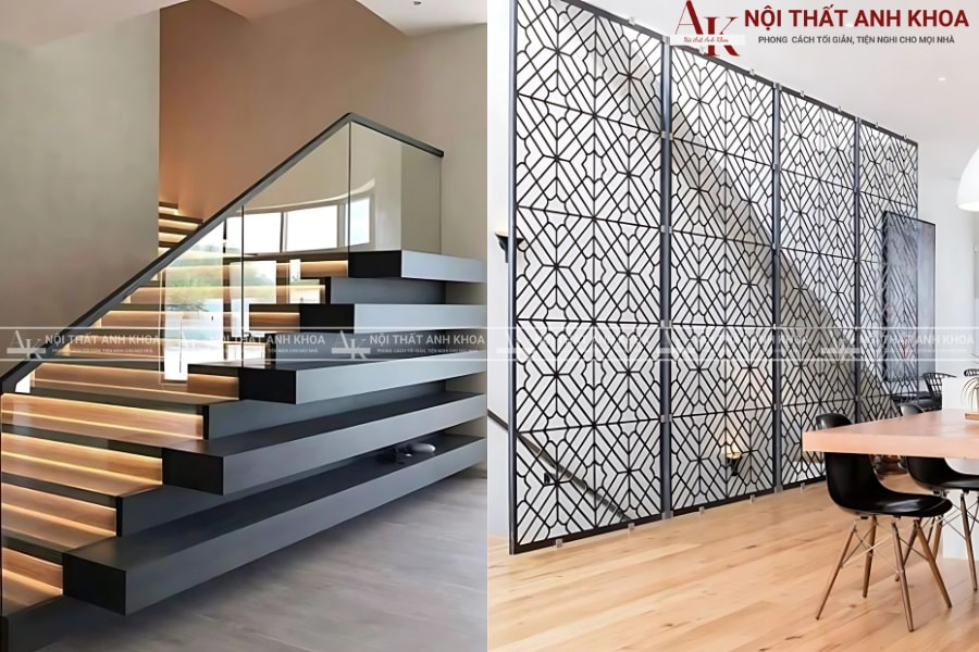 Giải pháp vách ngăn cầu thang tiện dụng Giải pháp vách ngăn cầu thang tiện dụng