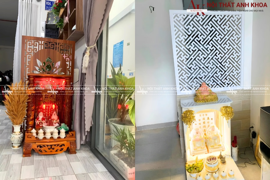 Mẫu vách ngăn bàn thờ ông địa sang trọng Mẫu vách ngăn bàn thờ ông địa sang trọng