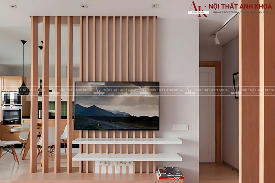 Mẫu vách ngăn tivi đẹp hiện đại 2025 Mẫu vách ngăn tivi đẹp hiện đại 2025