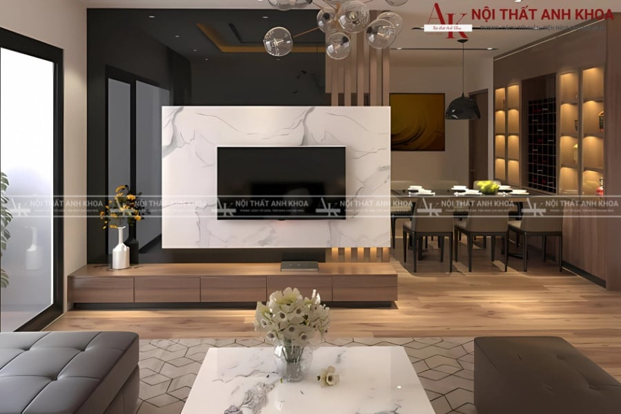 Kệ tivi kết hợp vách ngăn - Thiết kế độc lạ Kệ tivi kết hợp vách ngăn - Thiết kế độc lạ