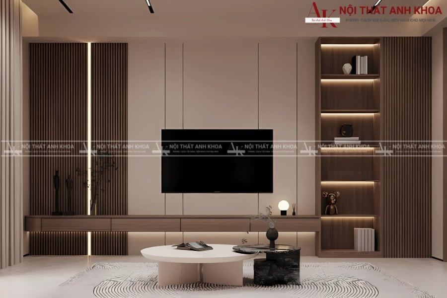 Vách ngăn tivi phong cách tối giản - Tinh tế và sang trọng Vách ngăn tivi phong cách tối giản - Tinh tế và sang trọng