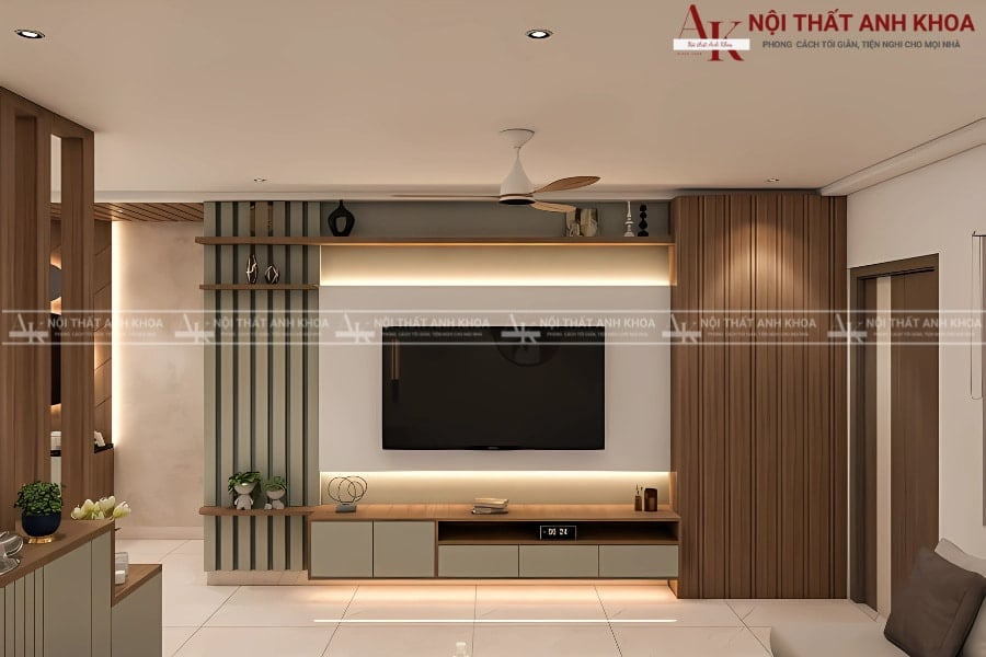 Vách ngăn tivi - Điểm nhấn phòng khách sang trọng hiện đại Vách ngăn tivi - Điểm nhấn phòng khách sang trọng hiện đại