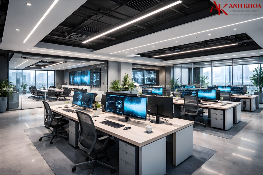 Văn phòng công nghệ thông minh hiện đại, tinh tế Văn phòng công nghệ thông minh hiện đại, tinh tế