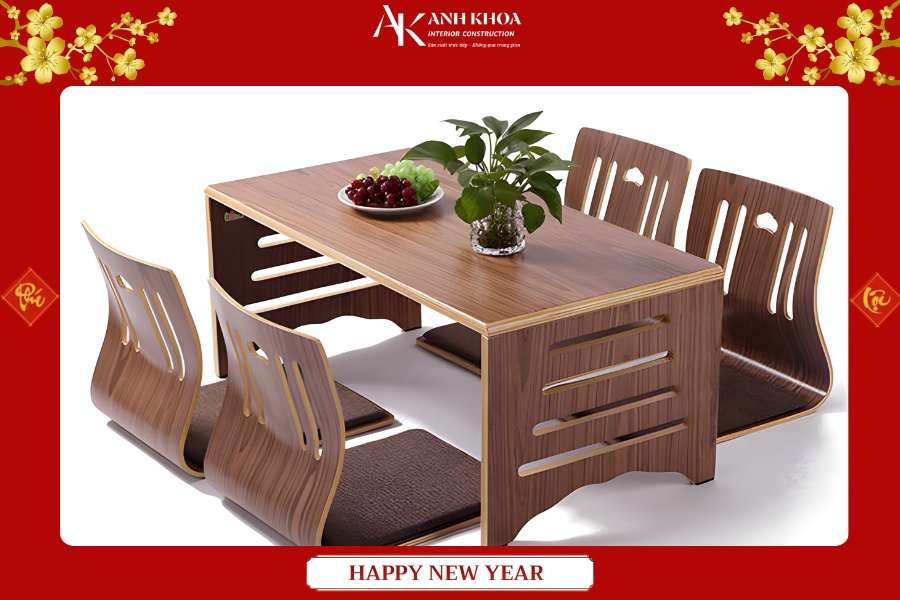 Bàn ăn kiểu Nhật - Đỉnh cao của sự tối giản và tinh tế Bàn ăn kiểu Nhật - Đỉnh cao của sự tối giản và tinh tế