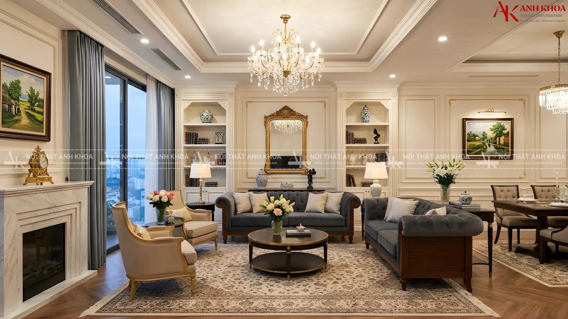 Phong cách nội Tân cổ điển chuẩn gu sang, quyền quý Phong cách nội Tân cổ điển chuẩn gu sang, quyền quý