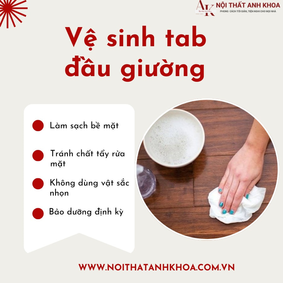 Vệ sinh tab đầu giường gỗ công nghiệp Vệ sinh tab đầu giường gỗ công nghiệp