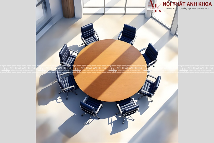 Bàn họp tròn thiết kế tối giản - Phong cách trẻ trung, năng động Bàn họp tròn thiết kế tối giản - Phong cách trẻ trung, năng động
