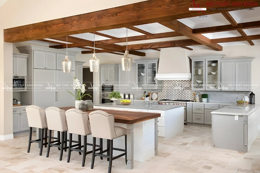 Tránh đặt bếp dưới xà ngang Tránh đặt bếp dưới xà ngang