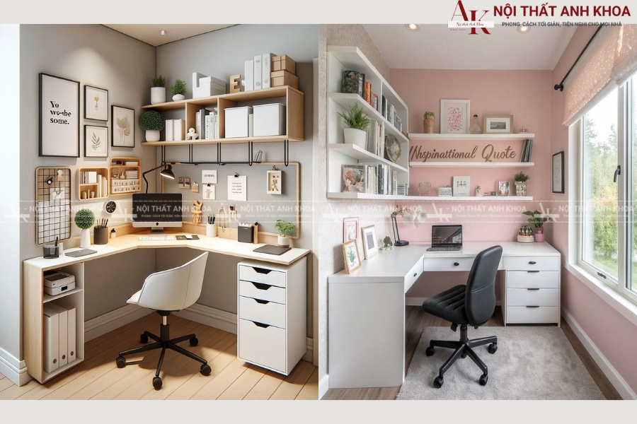 Xu hướng bàn học góc tường Xu hướng bàn học góc tường