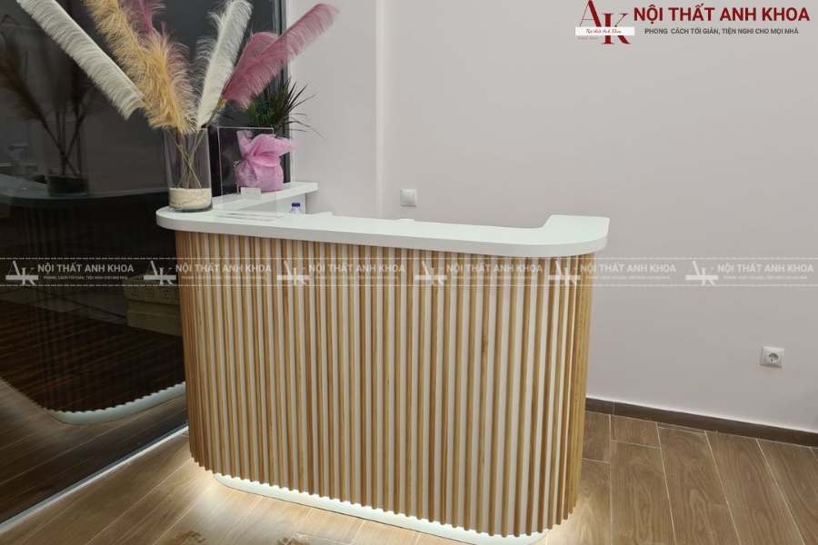 Xu hướng thiết kế quầy lễ tân mini 2025 Xu hướng thiết kế quầy lễ tân mini 2025