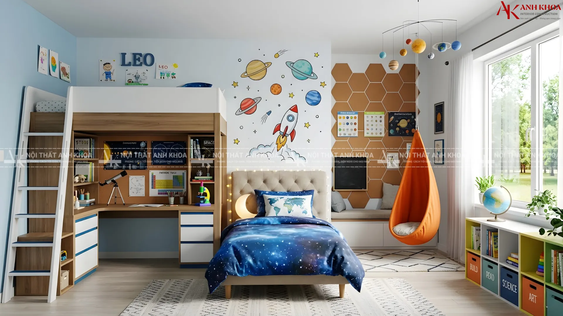 Ý tưởng thiết kế phòng ngủ trẻ em thông minh với giường tầng Ý tưởng thiết kế phòng ngủ trẻ em thông minh với giường tầng